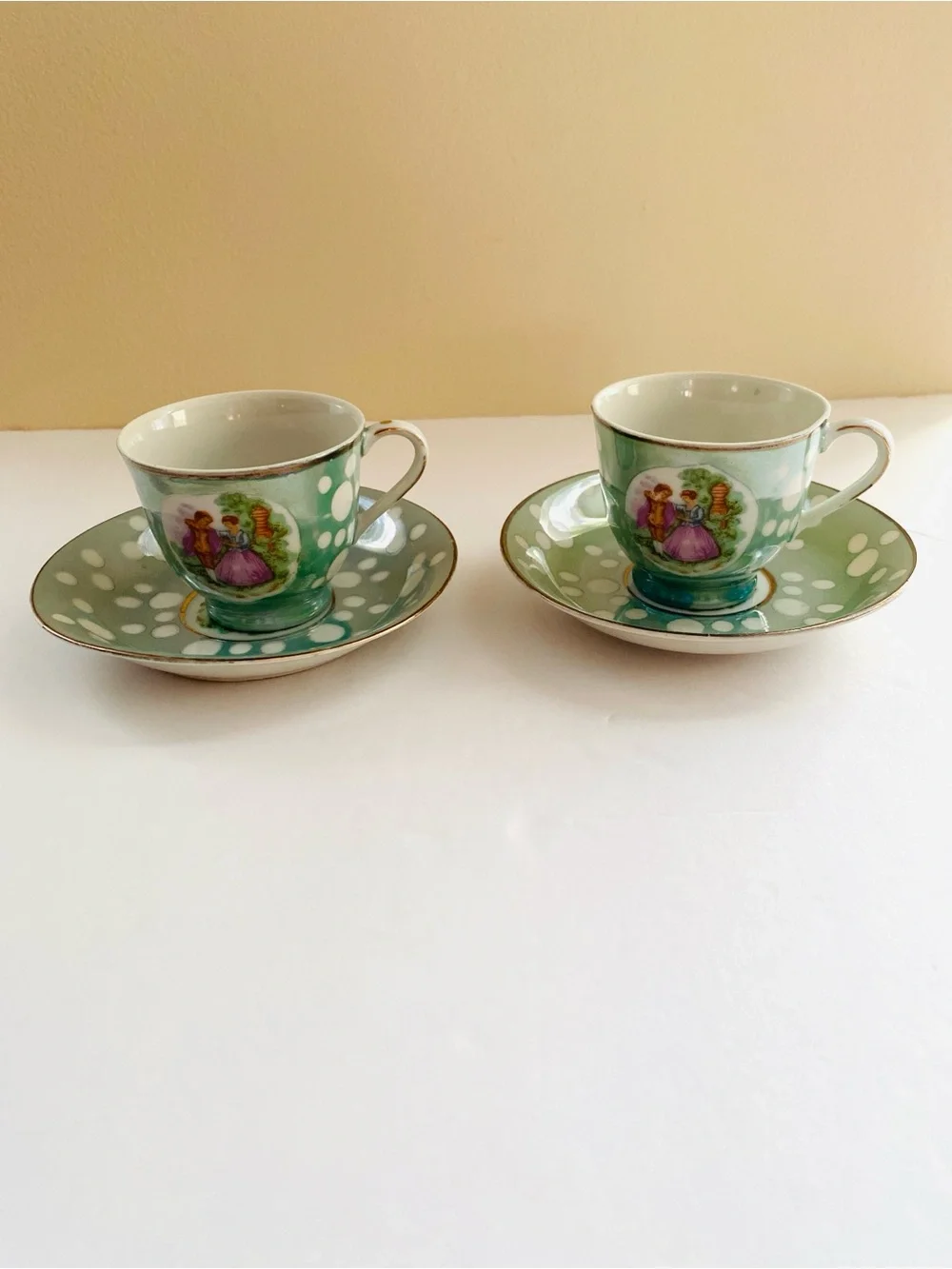 Vintage Mint Green Courting Couple 4.5